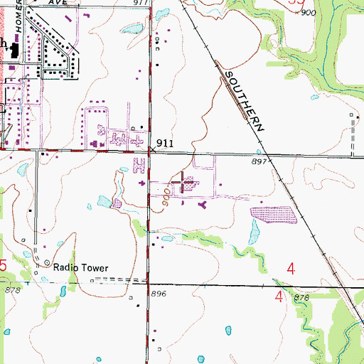 Topographic Map of Via Christi Hospital, KS