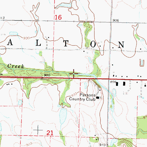 Topographic Map of Township of Walton, KS