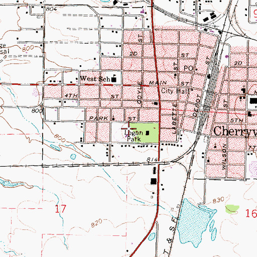 Topographic Map of Logan Park, KS