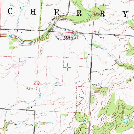 Topographic Map of Township of Cherry, KS