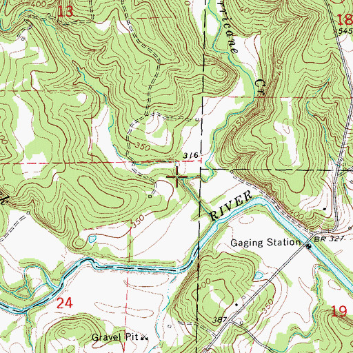 Topographic Map of Brooks Hurricane Hollow, AR