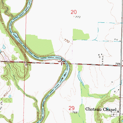 Topographic Map of Sycamore Bridge, KS