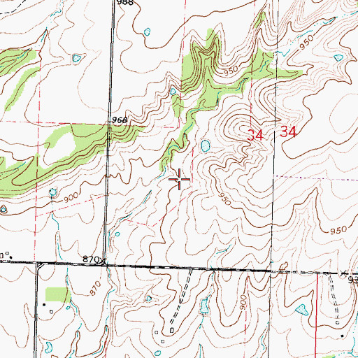 Topographic Map of Lone Elm School, KS