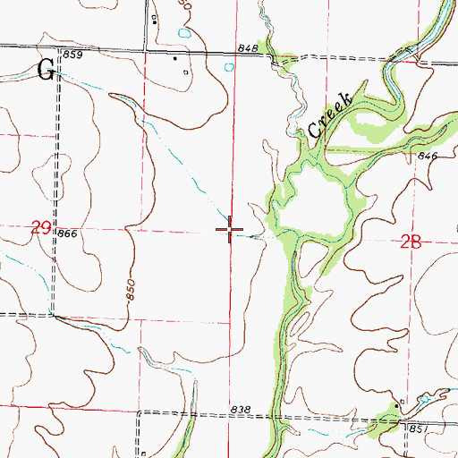 Topographic Map of Township of Louisburg, KS