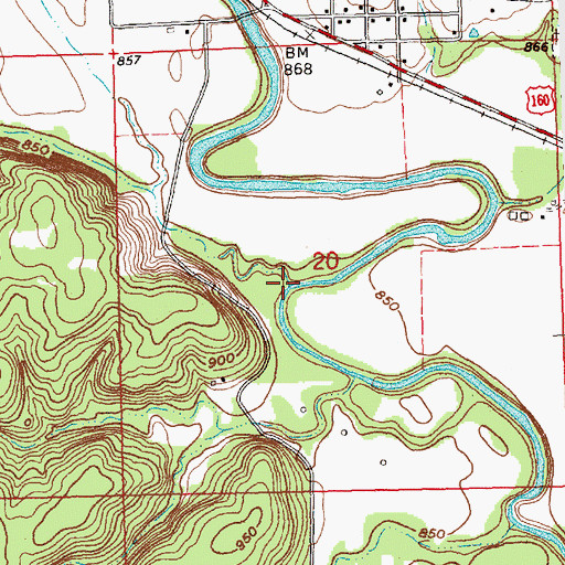 Topographic Map of Bloody Run, KS