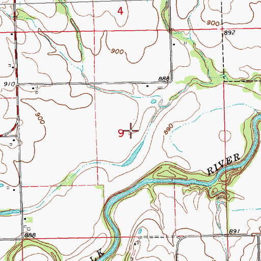 Topographic Map of Township of Longton, KS