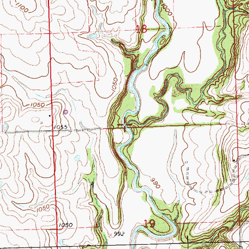 Topographic Map of Wolf Creek, KS