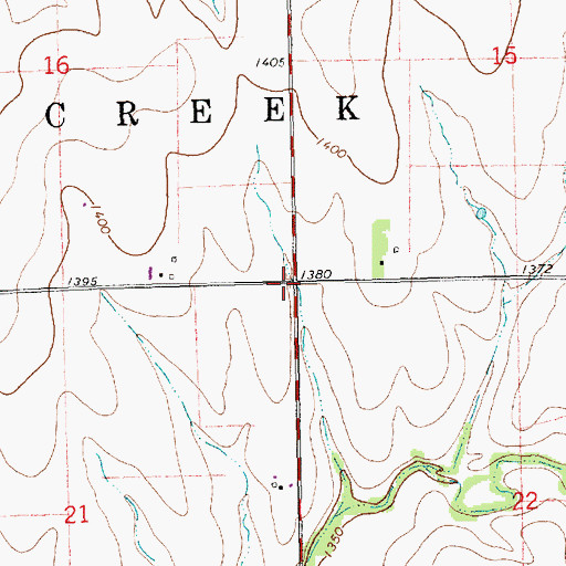 Topographic Map of Township of Silver Creek, KS