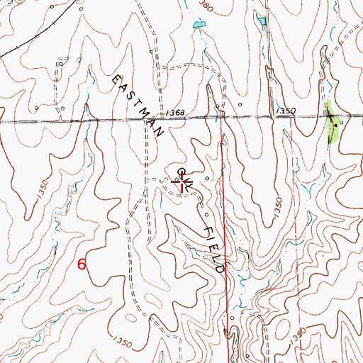 Topographic Map of Eastman Oil Field, KS