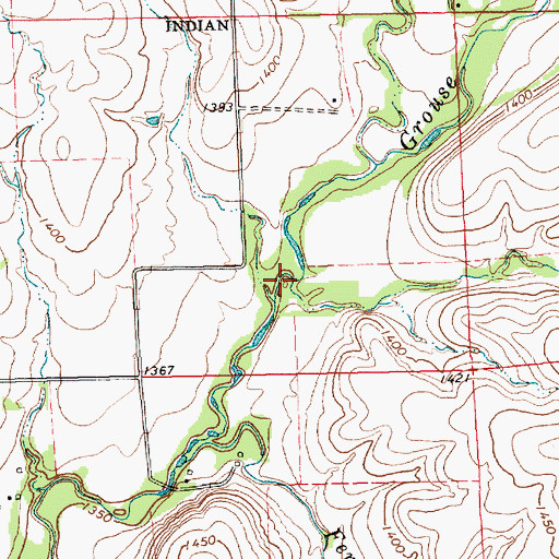 Topographic Map of Riley Creek, KS