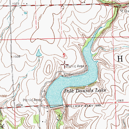 Topographic Map of Township of Howard, KS