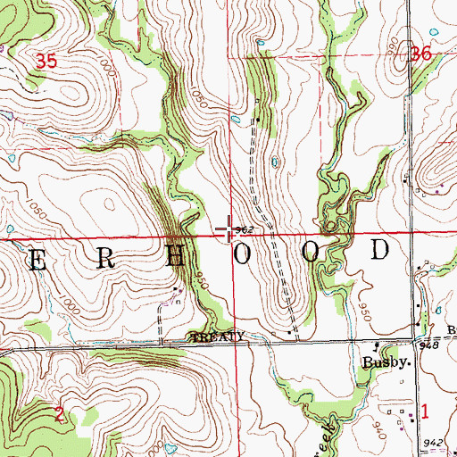 Topographic Map of Township of Painterhood, KS