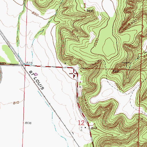 Topographic Map of C-14 School, KS