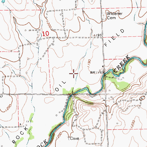 Topographic Map of Rock Oil Field, KS