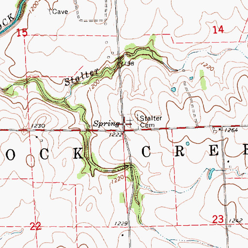 Topographic Map of Stalter Cemetery, KS