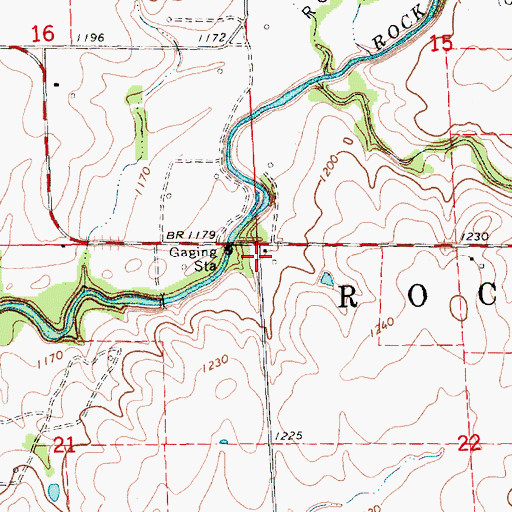 Topographic Map of Township of Rock Creek, KS