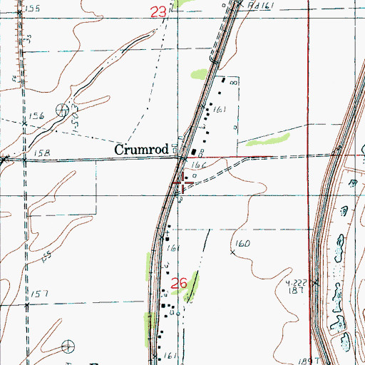 Topographic Map of Brown Chapel, AR