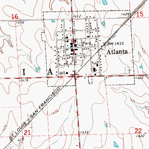 Topographic Map of Township of Omnia, KS