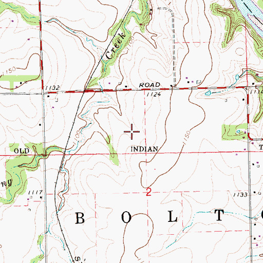 Topographic Map of Township of Bolton, KS