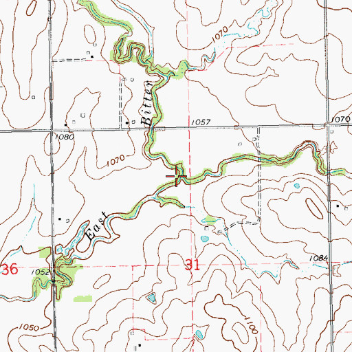 Topographic Map of Spring Creek, OK