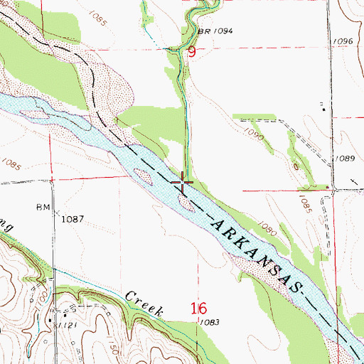 Topographic Map of Spring Creek, KS