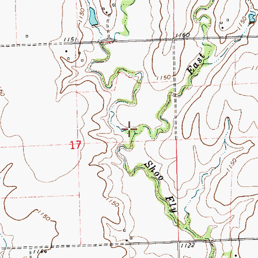 Topographic Map of East Shoo Fly Creek, KS