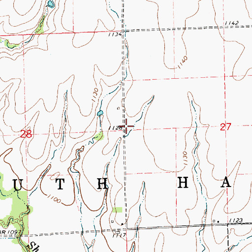 Topographic Map of Township of South Haven, KS