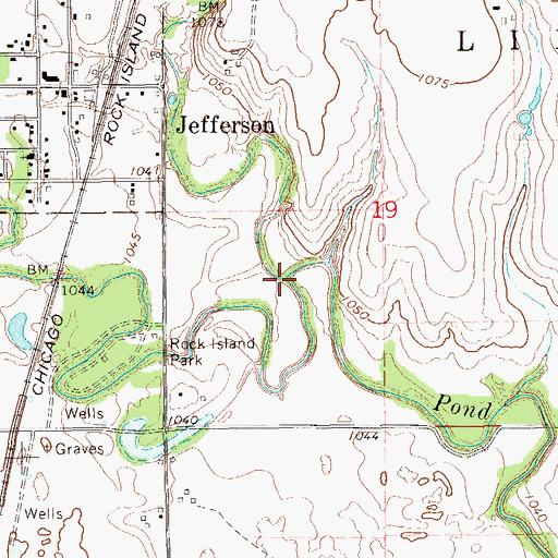 Topographic Map of Osage Creek, OK