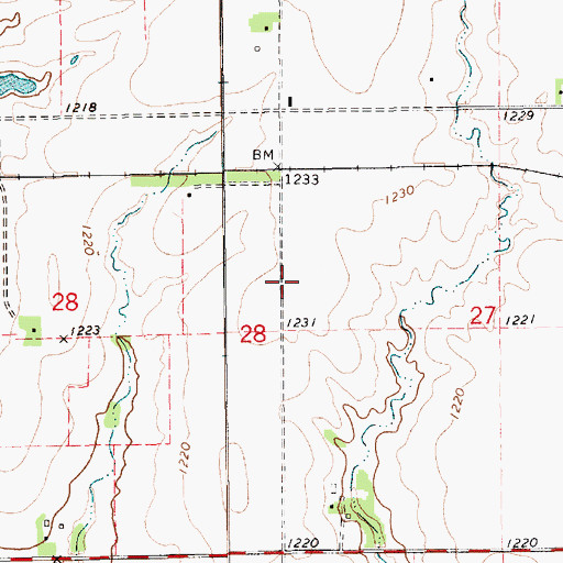 Topographic Map of Township of Bluff, KS