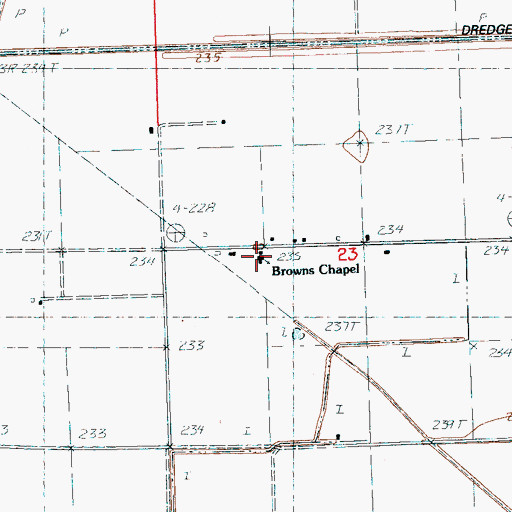 Topographic Map of Brown School, AR