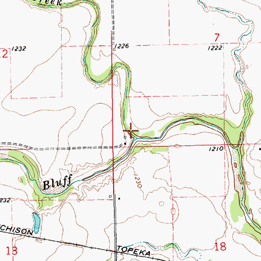 Topographic Map of Silver Creek, KS
