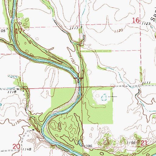 Topographic Map of Rodgers Branch, KS