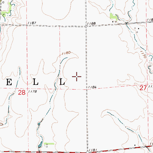 Topographic Map of Township of Caldwell, KS