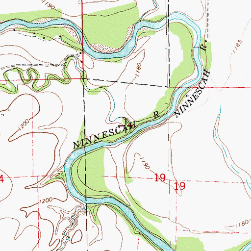 Topographic Map of Dry Creek, KS