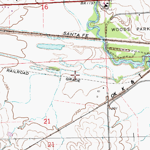 Topographic Map of Township of Wellington, KS