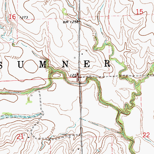 Topographic Map of Township of Sumner, KS