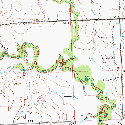Topographic Map of Spring Creek, KS