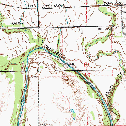 Topographic Map of Silver Creek, KS