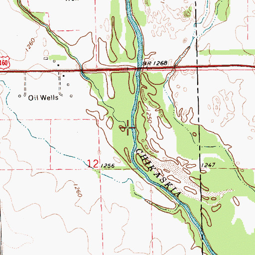 Topographic Map of Spring Creek, KS