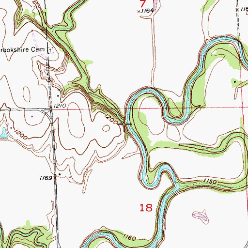 Topographic Map of Eightmile Creek, KS