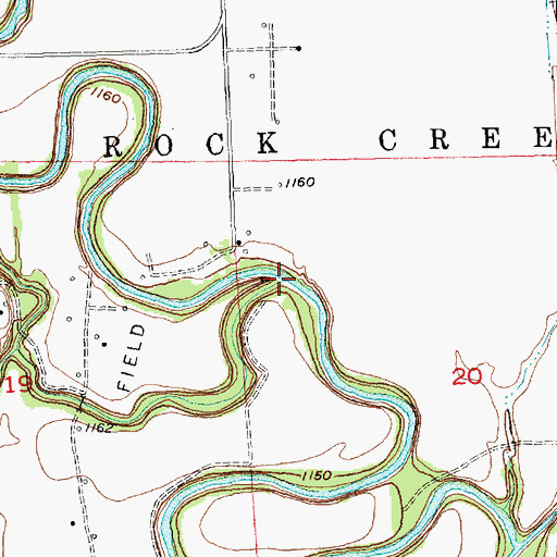Topographic Map of Polecat Creek, KS