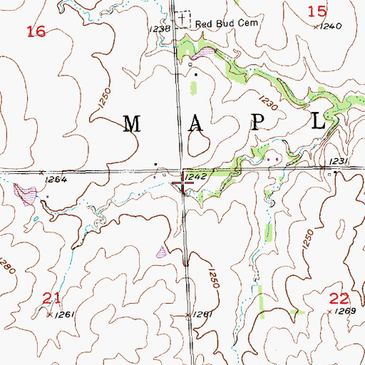 Topographic Map of Township of Maple, KS