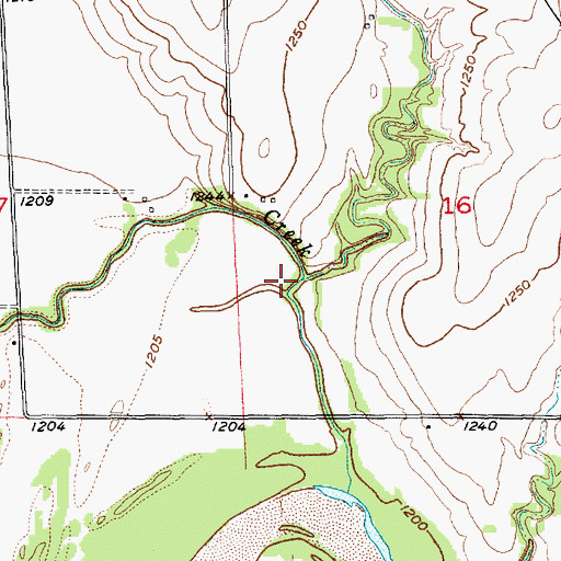 Topographic Map of Turner Creek, KS