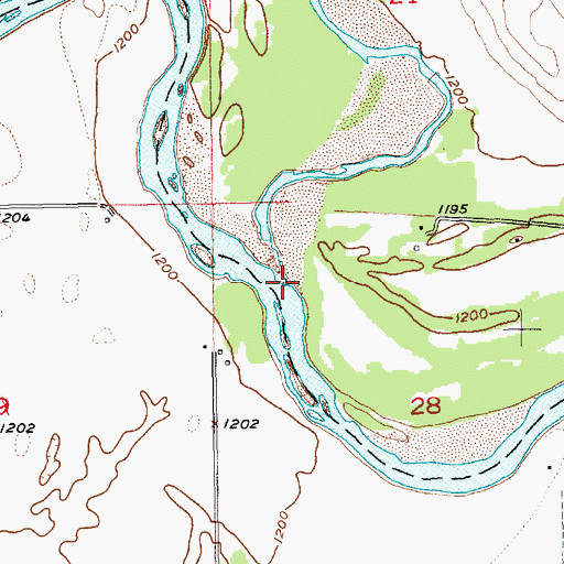 Topographic Map of Dog Creek, KS