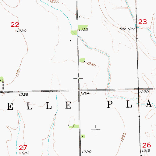 Topographic Map of Township of Belle Plaine, KS