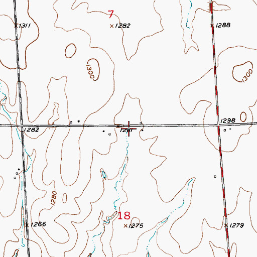 Topographic Map of Antelope Creek, KS