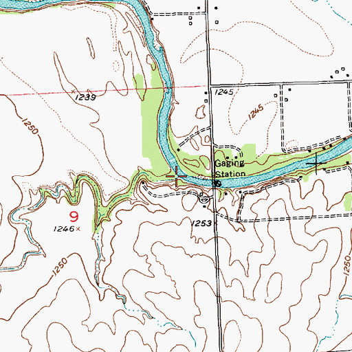Topographic Map of Garvey Creek, KS