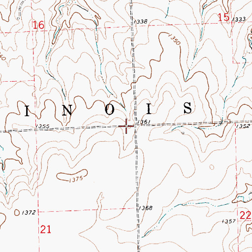 Topographic Map of Township of Illinois, KS