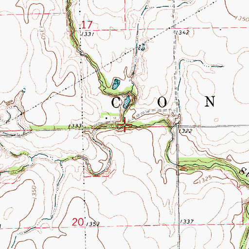Topographic Map of North Branch State Creek, KS