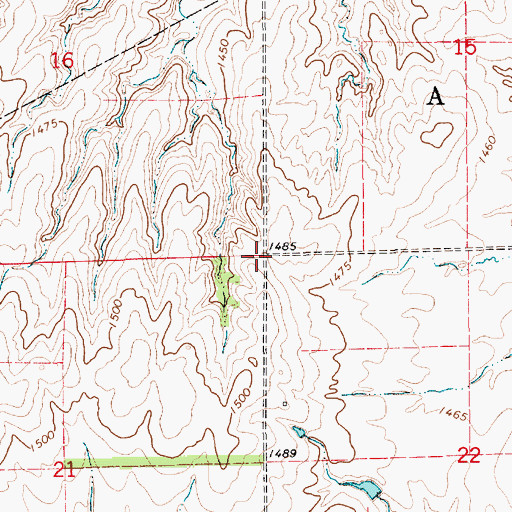 Topographic Map of Township of Allen, KS
